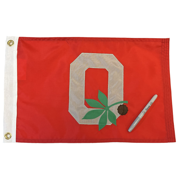 Ohio State Buckeye Gameday Autograph Flag
