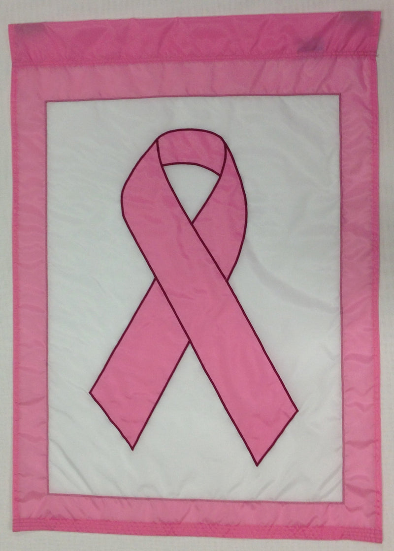 Breast Cancer Pink Ribbon Banner Flag 28 x 40 inch Causes