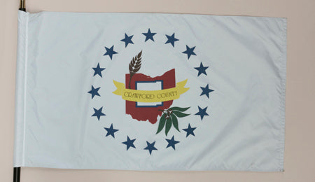 Crawford County Ohio Flag - 3x5 Feet