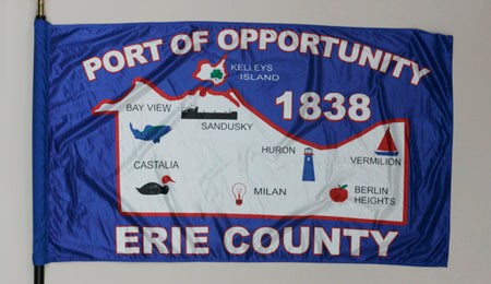 Erie County Ohio Flag - 3x5 Feet
