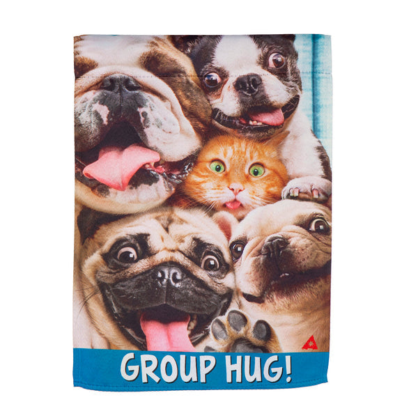 Group Hug Puppies Garden Flag