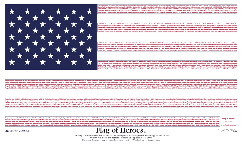 9/11 Commemorative Flag of Heroes Nylon