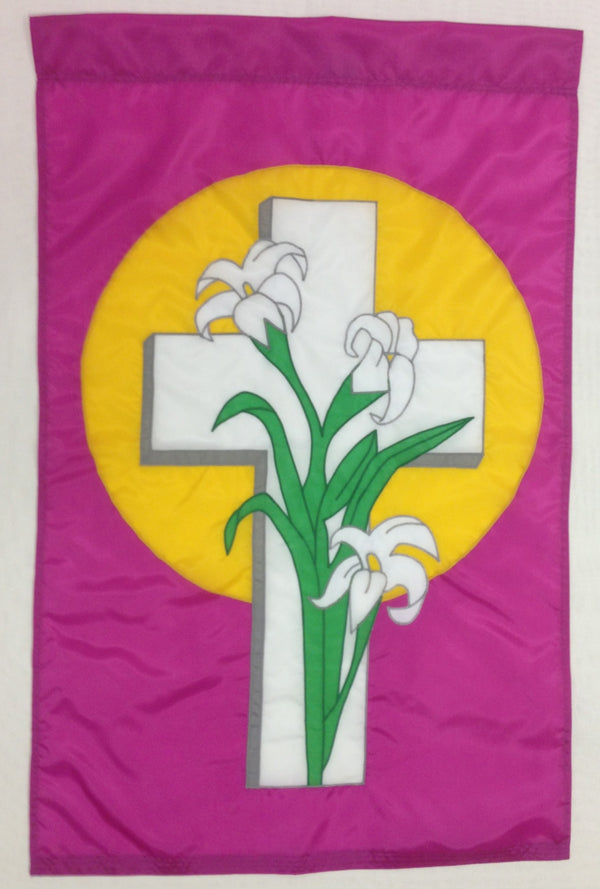 He is Risen Cross Banner Flag 28 x 40 inch Religious, Easter
