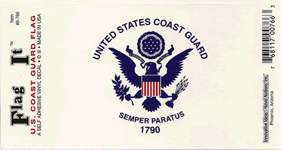 US Coast Guard Flag-It Decal