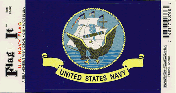 US Navy Flag-It Decal