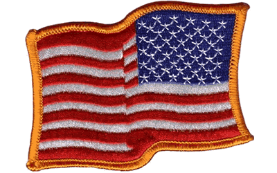 USA WAVY FLAG PATCH 8390
