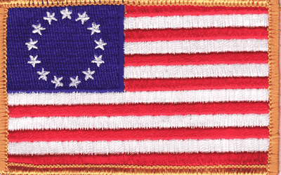 Betsy Ross Embroidered Iron-On Patch