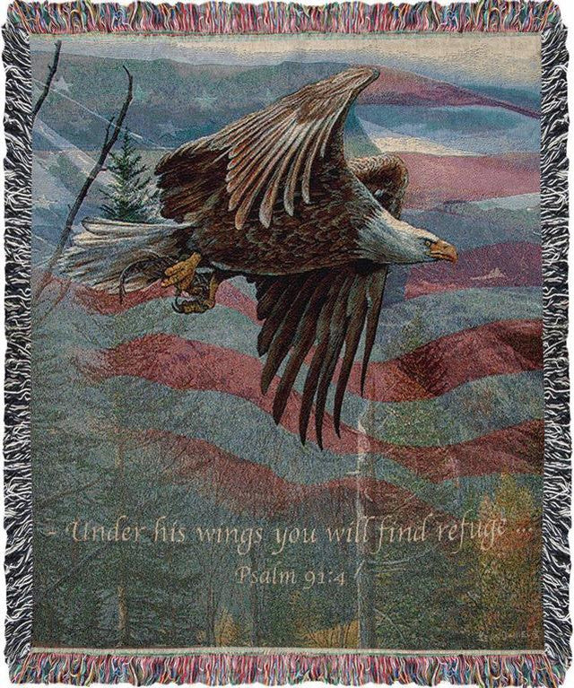 May Freedom Forever Fly Tapestry Throw Blanket