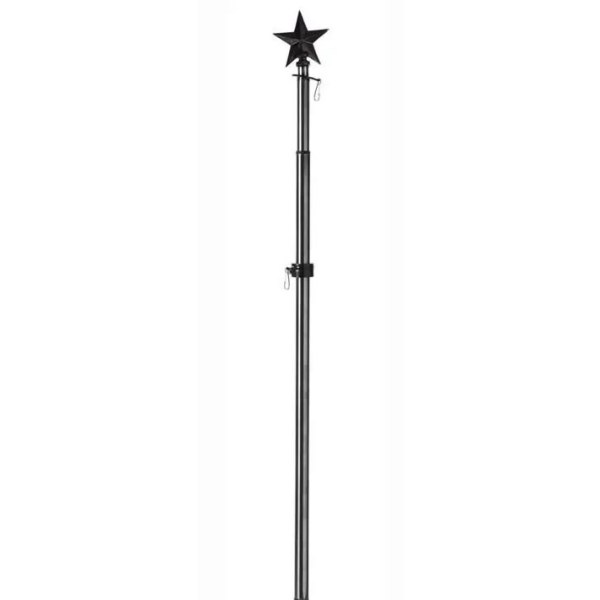Black Metal Extendable House Flag Pole