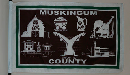 Muskingum County Ohio Flag - 3x5 Feet