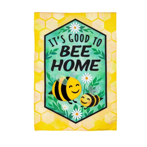 It's Good to Bee Home Garden Linen Flag
