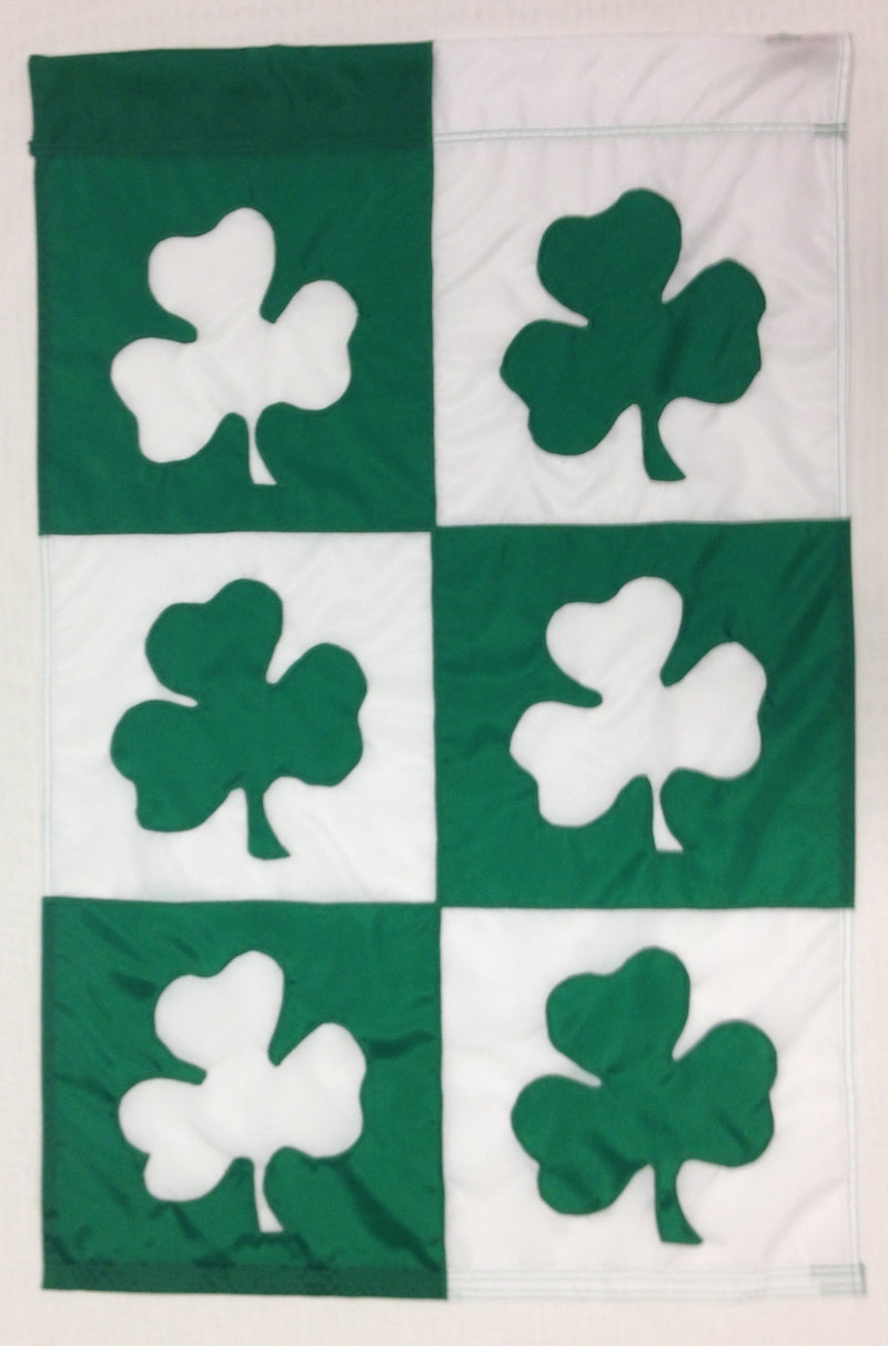 Shamrock Quilt Banner Flag 28 x 40 inch St. Patrick's Day