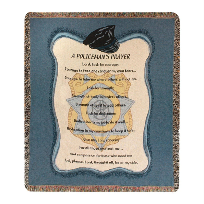 A Policeman's Prayer Tapestry Throw