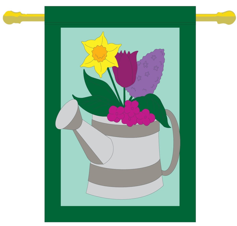 Watering Can Banner Flag 28 x 40 inch Spring